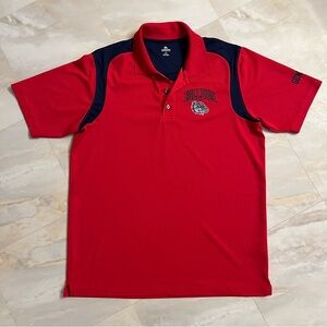 Knights Apparel Gonzaga Bulldogs Mens Sideline Polo Goof Shirt Large Red Navy